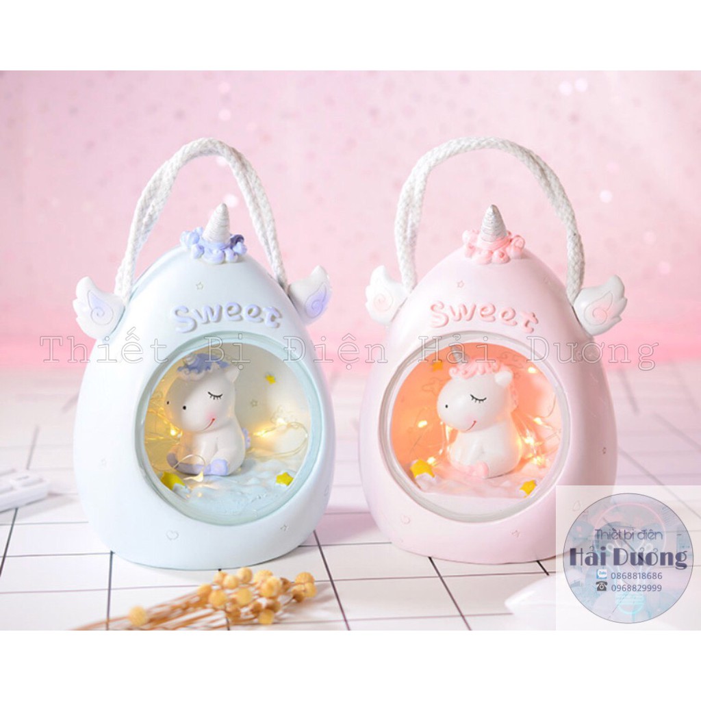 Đèn ngủ kỳ lân đáng yêu TN18119 có dây treo tiện lợi - trang trí căn phòng vintage decor siêu dễ thương tiết kiệm giá rẻ