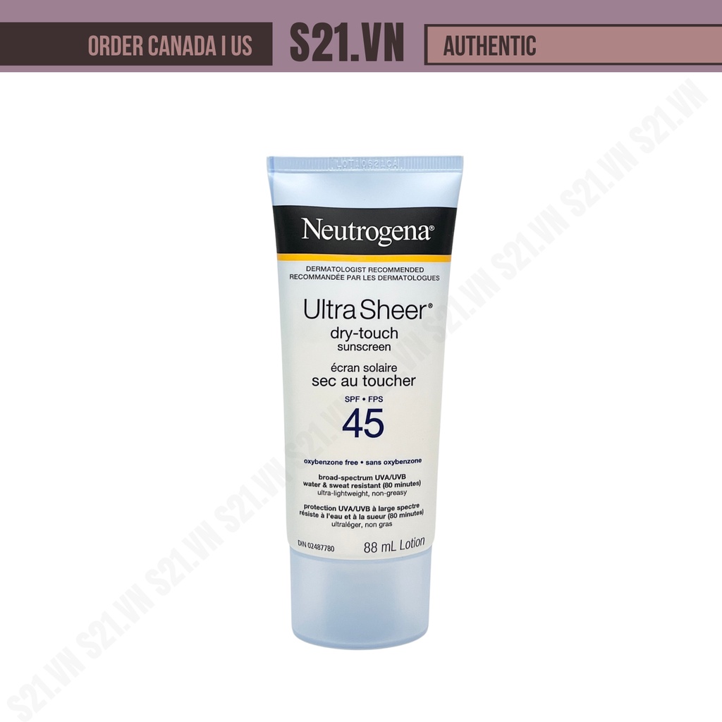 Kem Chống Nắng Neutrogena Ultra Sheer Spf45 88ml