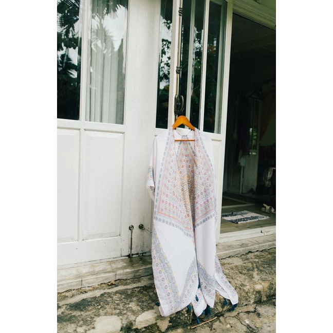 Isyana Áo Khoác Ngoài Bikini Bằng Viscose Viscose Màu Trắng Mặc Ngoài Bikini/Đi Biển | BigBuy360 - bigbuy360.vn