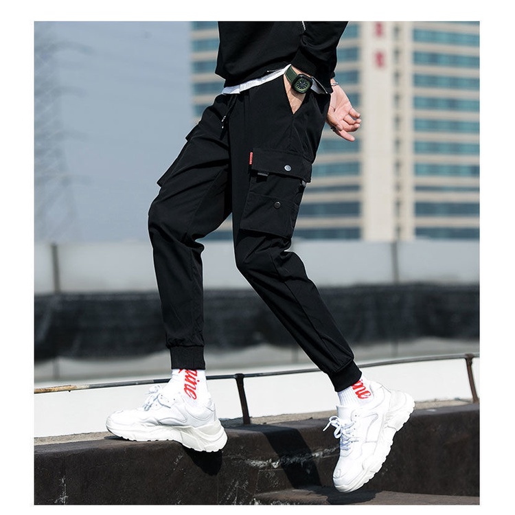 [S-5XL] Quần Hip Hop Trơn Rút Dây Seluar Lelaki Saiz Besar XX7306 Phong Cách Hàn Quốc Cho Nam