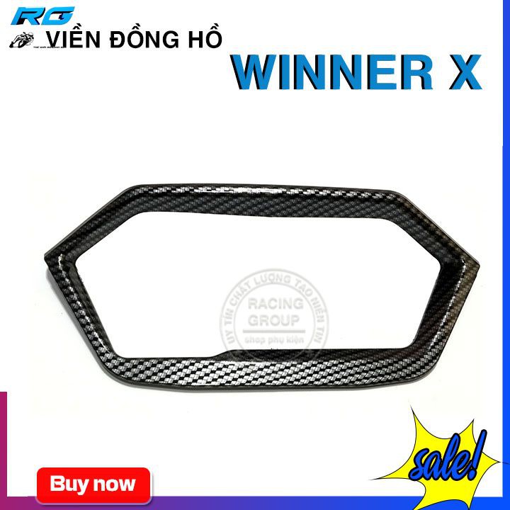Ốp Viền Đồng Hồ Xe Máy Winner X Màu Carbon