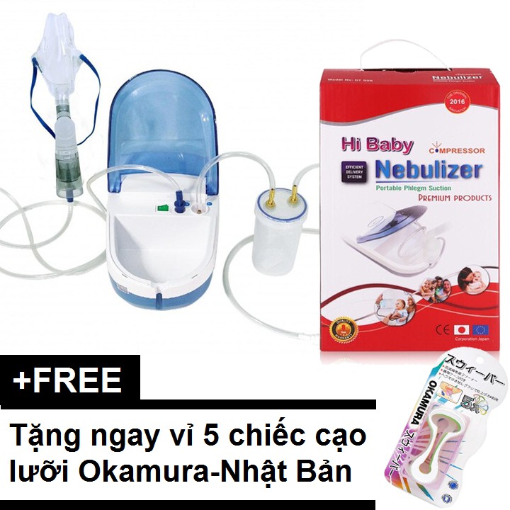 Máy Xông Hút Mũi Họng Hibaby 2 chức năng. máy Xông khí dung, hút dịch mũi họng an toàn cho bé [Hibaby Plus]