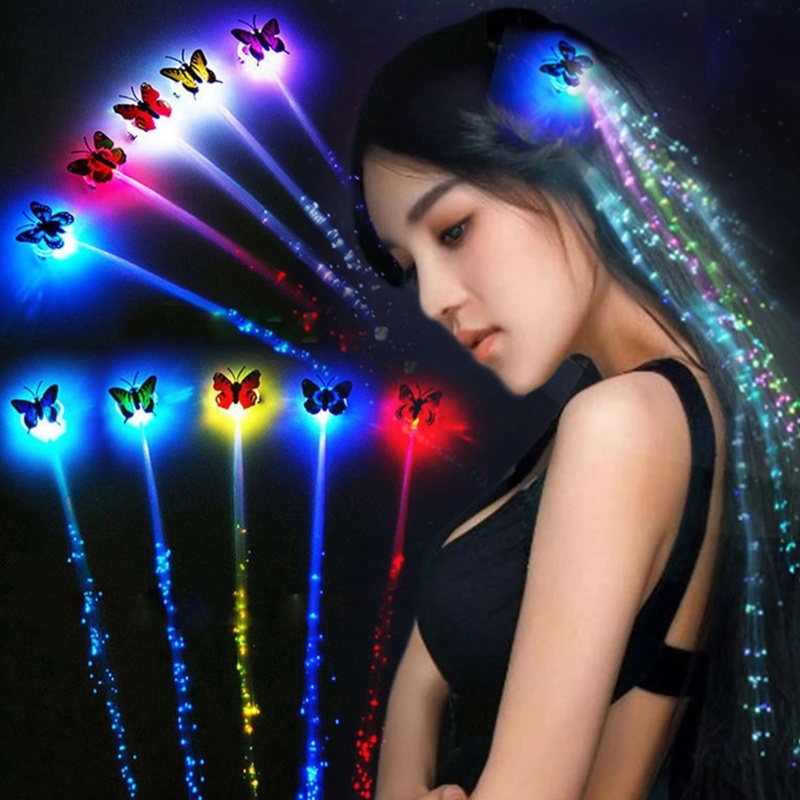 Phụ Kiện Tóc Sợi Đèn led Phát Sáng Độc Đáo