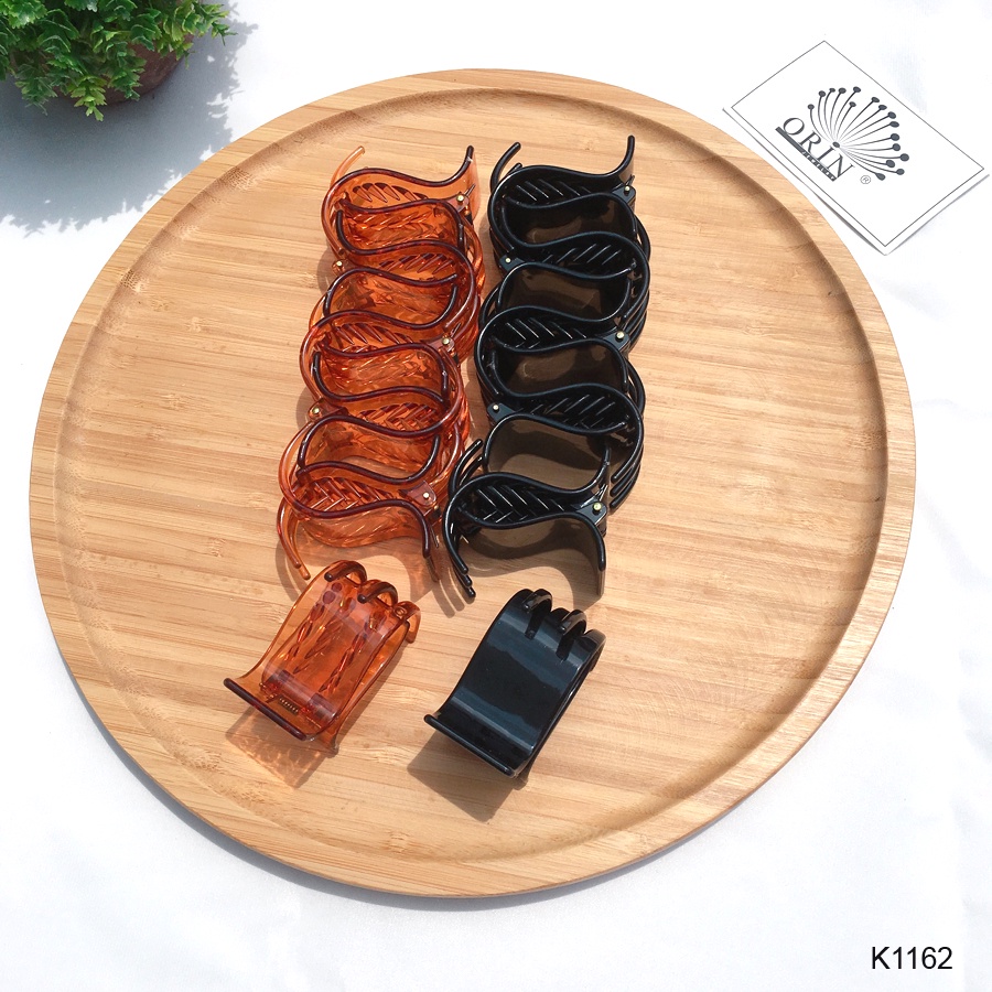 Set 12 kẹp tóc, kẹp càng cua 5 răng Orin K1162