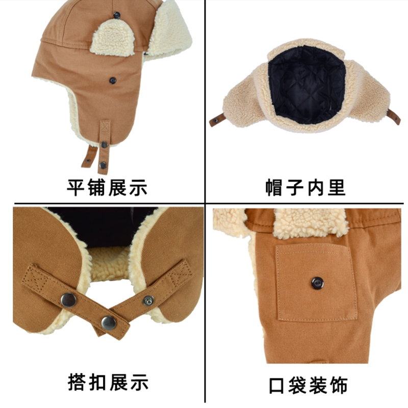 Mũ Cotton Dày Dặn Chống Gió Giữ Ấm Mùa Đông Cho Nam