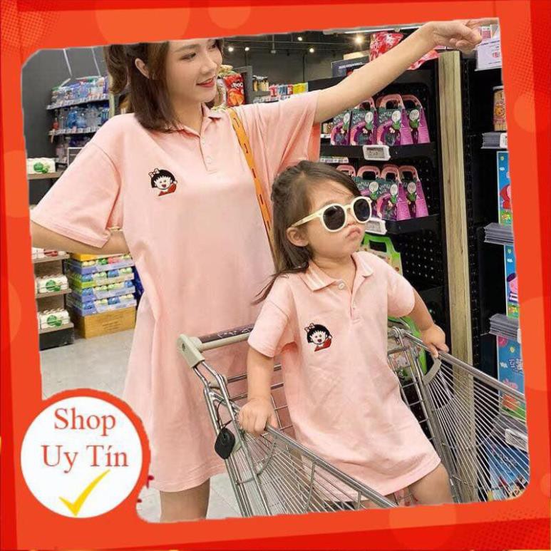 Set váy đôi mẹ và bé màu hồng đáng yêu AD02 [ Kèm ảnh thật ]