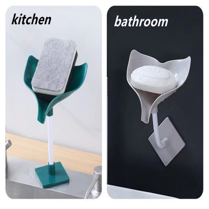 Khay Đựng Xà Phòng Gắn Tường Hình Đuôi Cá Voi Sáng Tạo Có Tay Cầm Có Thể Điều Chỉnh Tiết Kiệm Không Gian