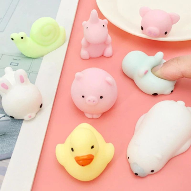 Dễ thương ngẫu nhiên đồ chơi giảm căng thẳng kẹp bóp mềm vui vẻ an toàn thông gió búp bê thú cưng
