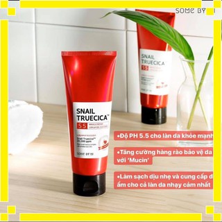 [100ML] Sữa Rửa Mặt Some By Mi Ốc Sên Đỏ Tạo Bọt Snail Truecica Miracle