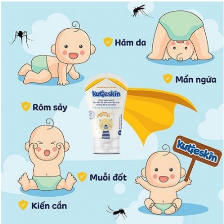 Kem KUTIESKIN bôi dịu da, giảm mẩn ngứa cho da bé - tuýp 30gr