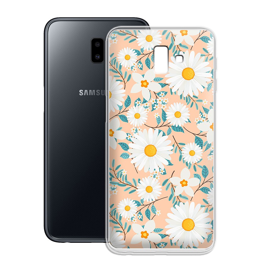 Ốp lưng Samsung Galaxy J6 plus in hình hoa cỏ dễ thương - 01050 Silicone Dẻo