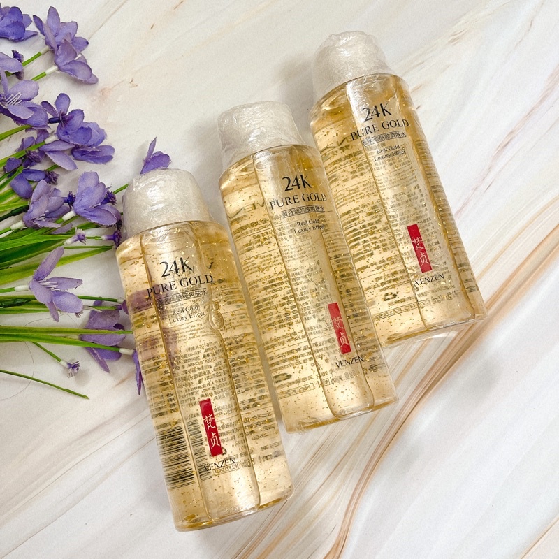 Toner Nước cân bằng tinh chất Gold 24K VENZEN chai 300ml nội địa Trung