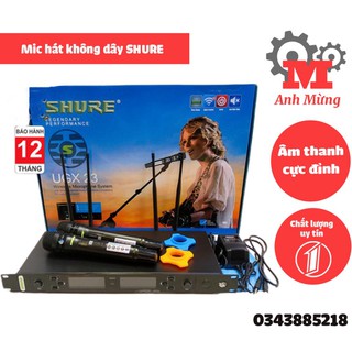 Mic không dây Shure UGX23 main đỏ có IC, mic hat karaoke