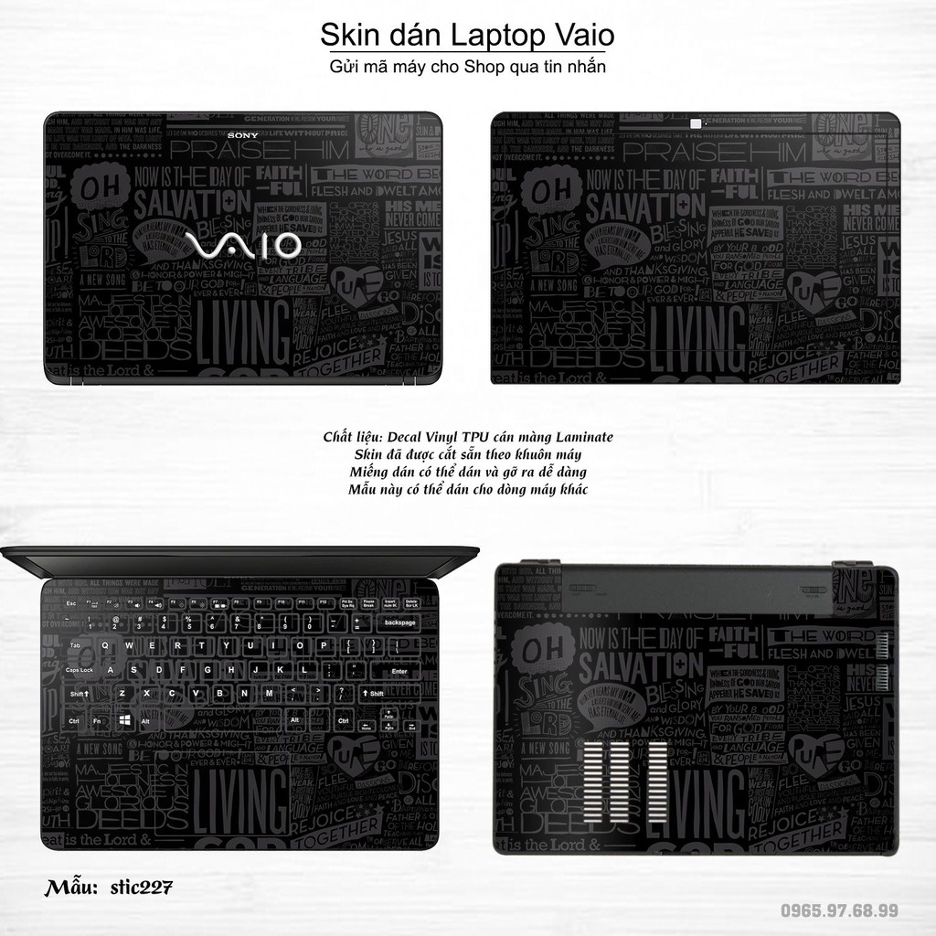 Skin dán Laptop Sony Vaio in hình Hoa văn sticker _nhiều mẫu 37 (inbox mã máy cho Shop)