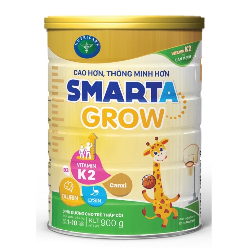Sữa bột Nutricare Smarta GROW - hỗ trợ tăng chiều cao phát triển não bộ