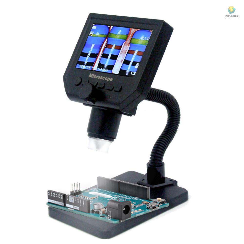Kính Hiển Vi LCD Kỹ Thuật Số Độ Sáng Cao Có 8 Đèn Led Và Pin Lithium G600