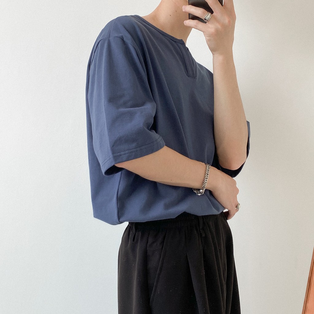 Áo thun cổ khoét chữ V style Korea size M đến 2XL