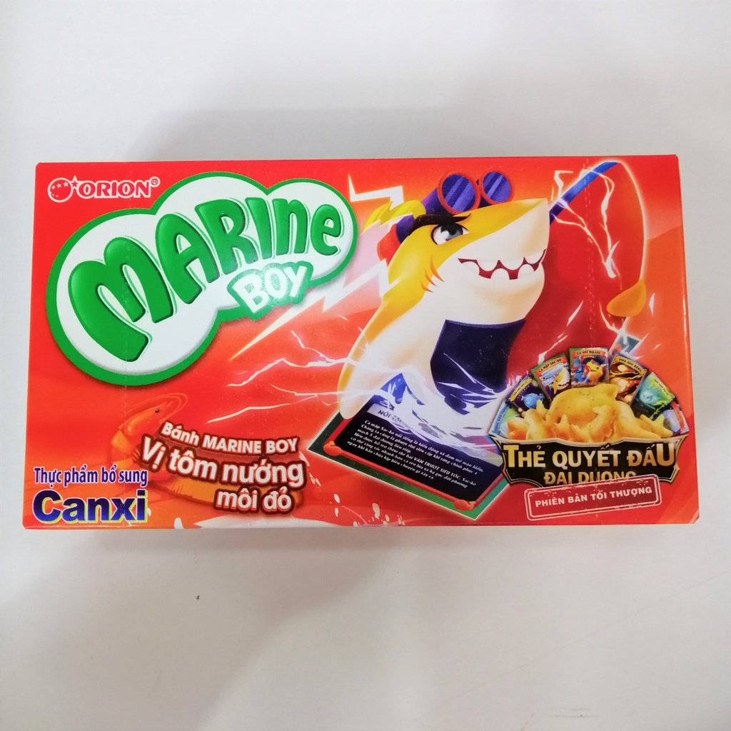 Bánh Cá Marine Boy Orion Vị Tôm Nướng Môi Đỏ (Hộp 35g)