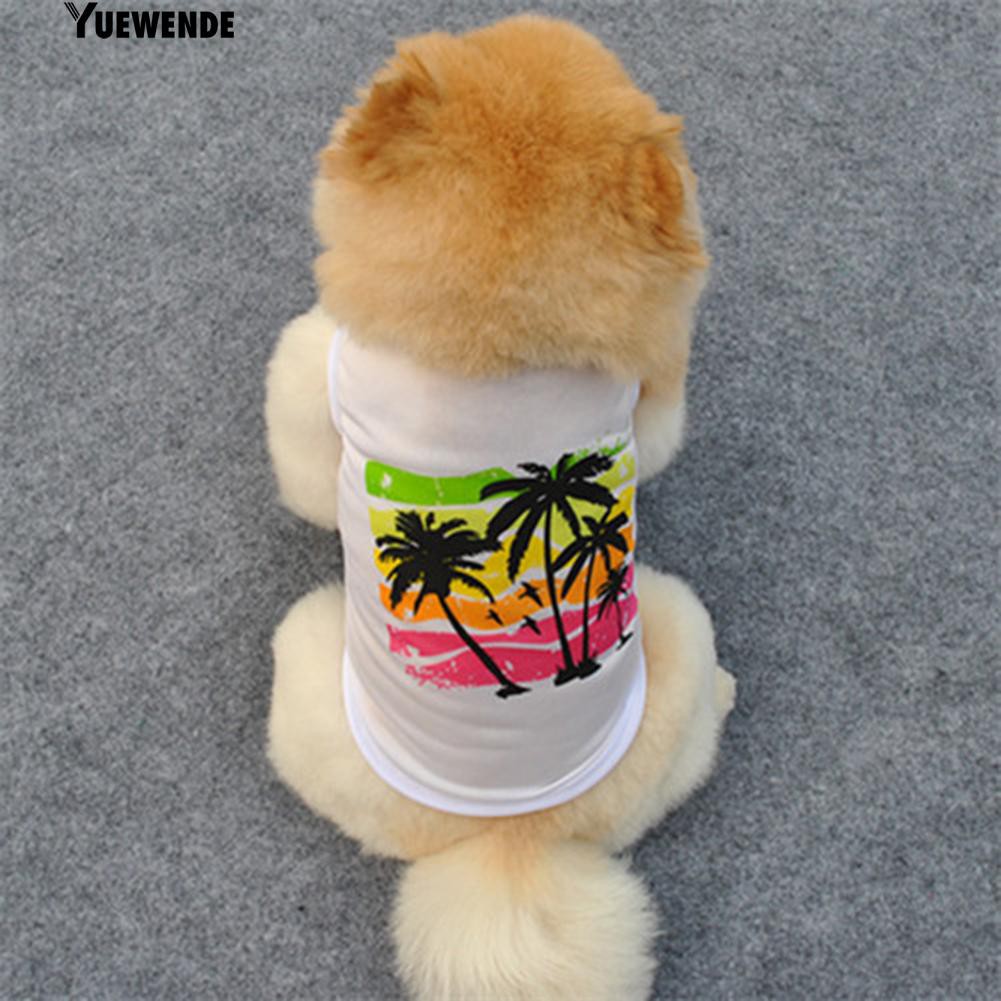 Áo thun cộc tay in hình cây dừa cho cún cưng
