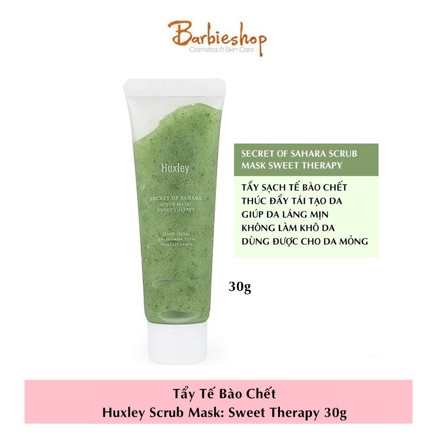 Tẩy Tế Bào Chết Huxley Scrub Mask: Sweet Therapy 30g - Huxley Mini