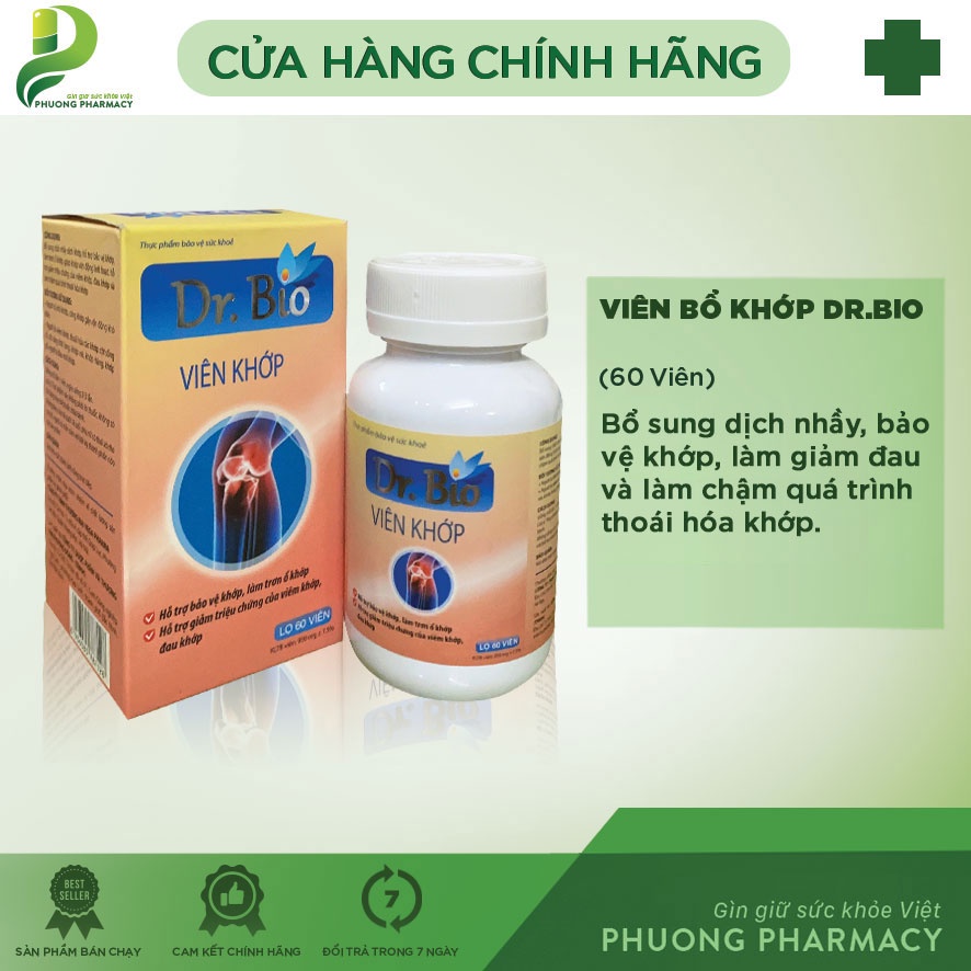 Viên bổ khớp Dr Bio giúp giảm đau nhức khớp, hỗ trợ cải thiện thoái hóa khớp