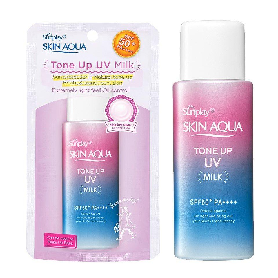 Kem chống nắng Sunplay Skin Aqua dạng sữa nâng tone da - Sunplay Skin Aqua Tone Up UV Milk SPF50+ PA++++ 50g