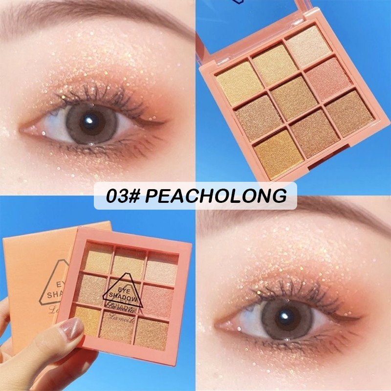 Bảng phấn mắt acrylic 9 màu tông đất mờ ngọc trai trang điểm thời trang | BigBuy360 - bigbuy360.vn