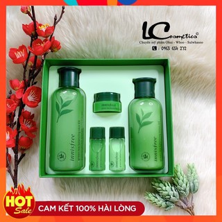 Bộ Dưỡng Da Innisfree Trà Xanh 5 sản phẩm🍃CHUẨN AUTH 100%🍃dưỡng ẩm-se lỗ chân lông-chống lão hoá fullsize 200ml+160ml