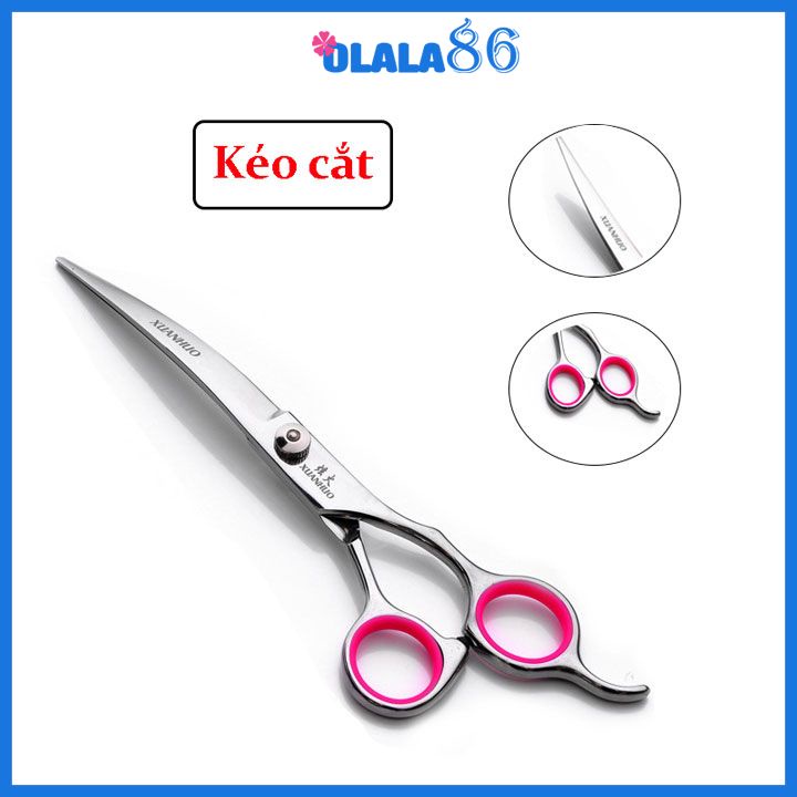 Bộ 2 kéo cắt tóc, tỉa tóc,tỉa lông thú 6inch cao cấp, tiện lợi, tặng kèm lược nhựa