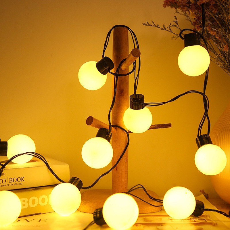 Dây Đèn Led Trang Trí dịp lễ giáng sinh noel Bi Bọt Nước 5 mét 20 bóng Cắm Điện