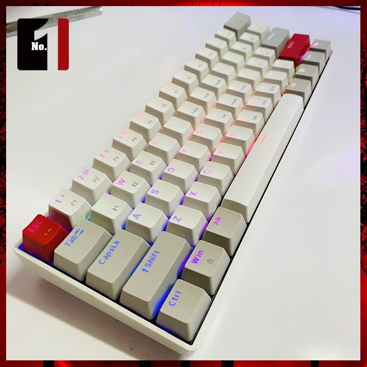 Bàn Phím Cơ Keycap Xuyên Led Gaming Bluetooth Máy Tính Newmen GM610 Màu Trắng Led RGB Bàn Phím Không Dây Laptop Pc