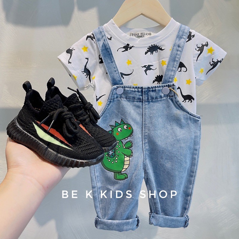 SET ÁO THUN VÀ YẾM JEAN KHỦNG LONG