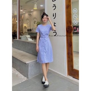 ĐẦM MIDI XOẮN EO XẺ TÀ 2 BÊN