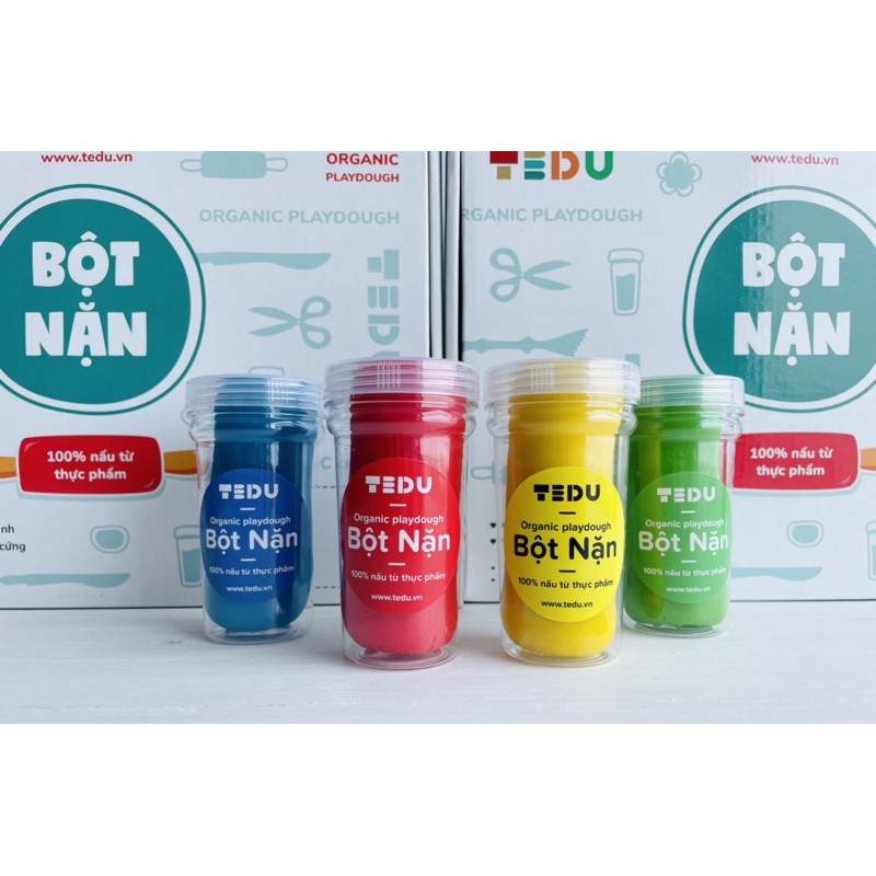 Đất Nặn Bột Nặn An Toàn TEDU SET 4 HỦ 560GR