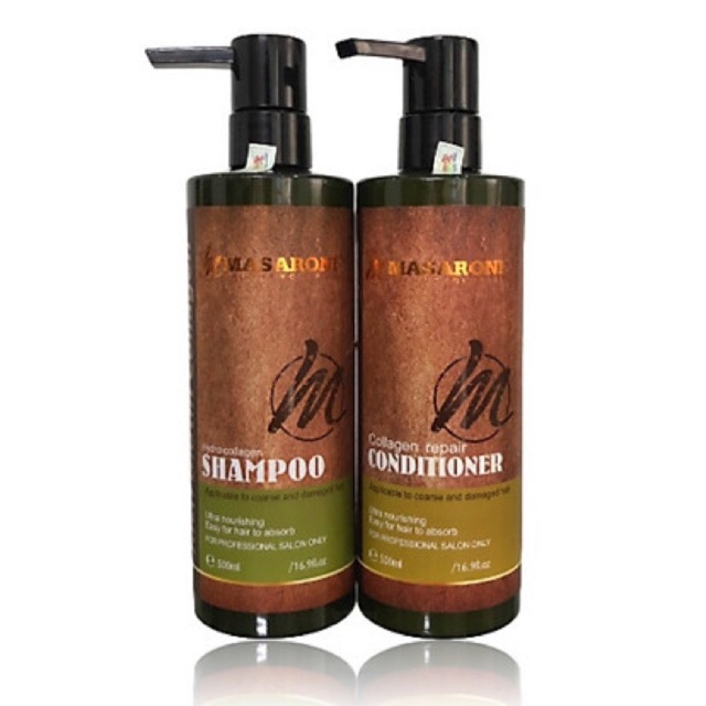 SIÊU RẺ CẶP DẦU GỘI DẦU XẢ TƠ TẰM - SIÊU PHỤC HỒI MARSARONI 800ML | BigBuy360 - bigbuy360.vn