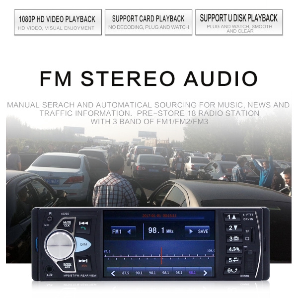 Đầu MP5 màn hình 4.1inch đa chức năng cho xe ô tô