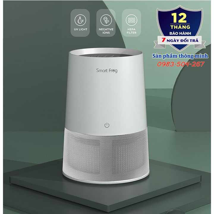 Máy lọc không khí mini để bàn Smart Frog Air Purifier KW-JHQ03 - Cổng USB - Khử trùng bằng tia UV - Màng lọc HEPA