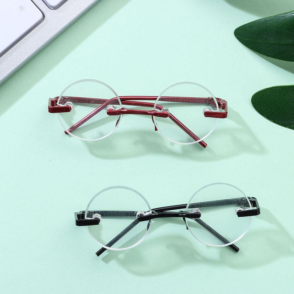 Mắt Kính Gọng Tròn Mini Bằng Vải Bông Dễ Thương Dành Cho Búp Bê