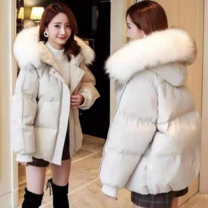 ÁO PHAO NỮ MÙA ĐÔNG 3 LỚP CỔ LÔNG TRẮNG CAO CẤP ẤM ÁP HÀNG MỚI