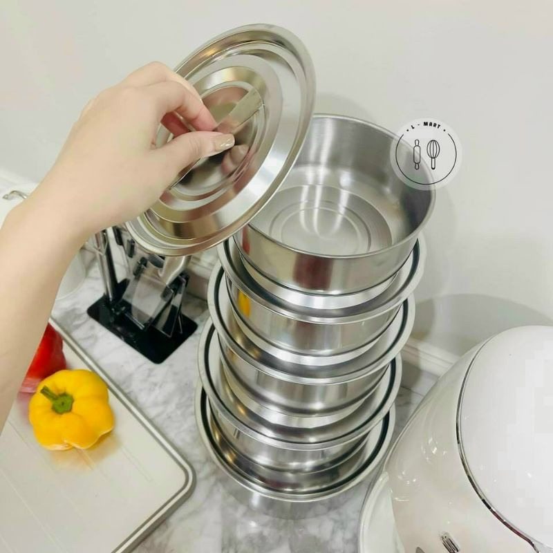 Set 5 nồi inox thố đựng đa năng cao cấp