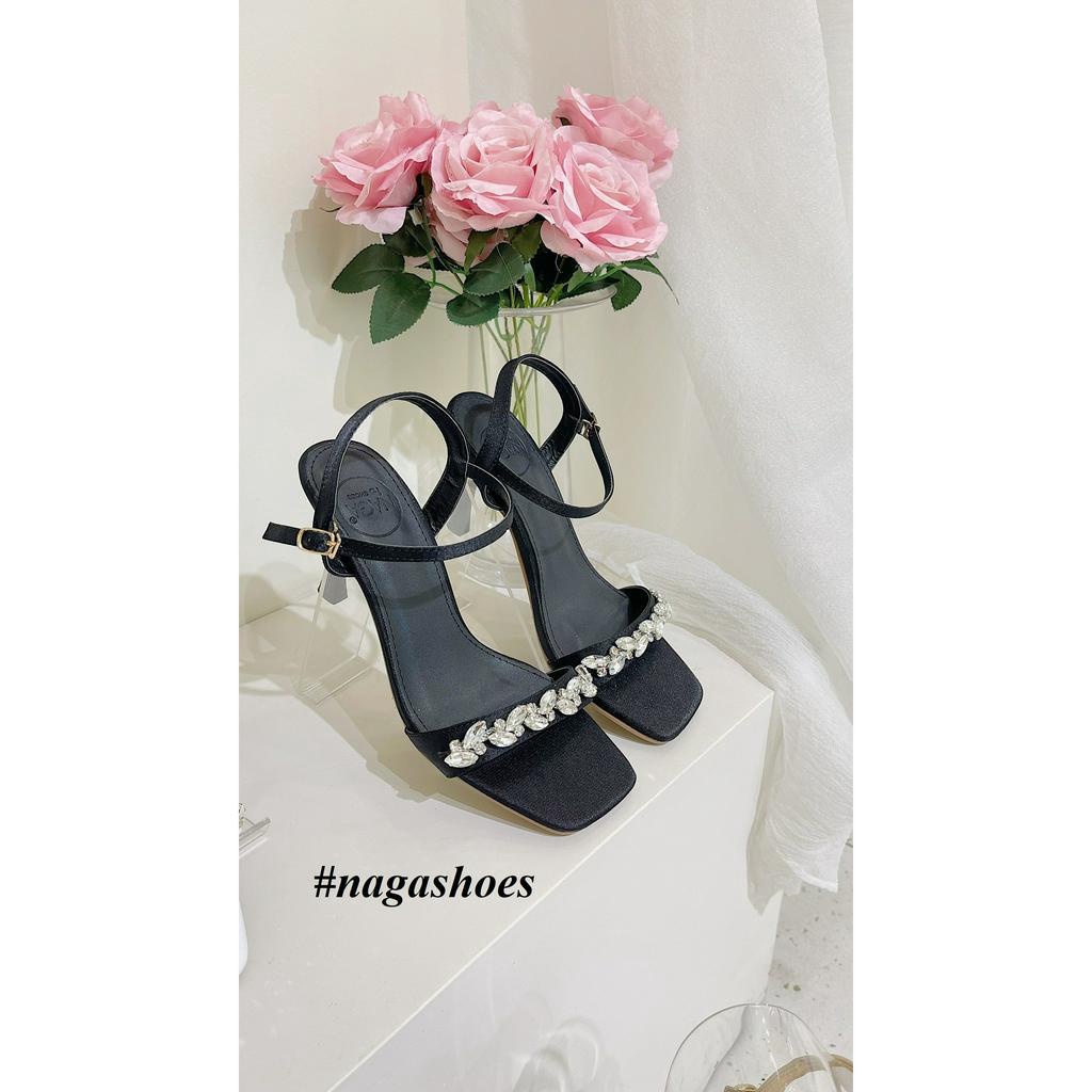 CAO GÓT NAGASHOES QUAI NGANG ĐÍNH DÂY ĐÁ 8P NAC247