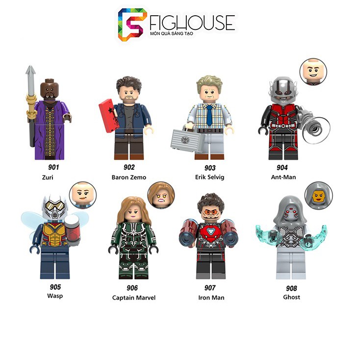 Xếp Hình Minifigures Siêu Anh Hùng Marvel - Đồ Chơi Lắp Ráp non-lego Logo X0197 [A15]