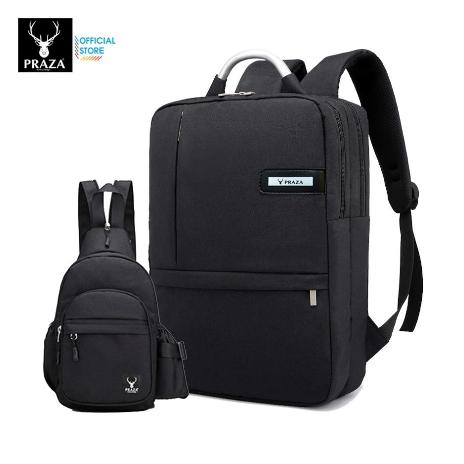⚡FREE_SHIP⚡ Combo Balo Han Quốc Cao Cấp Và Túi Đeo Thời Trang PRAZA - BL166DC111