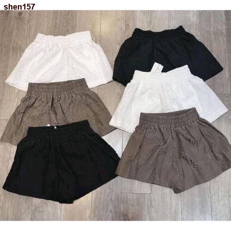 Quần short nữ dập nổi 3D xốp phồng hàng đẹp xinh xắn PANOSI - Quần sooc xốp hoa phối nhiều kiểu áo năng động -Mã Q508