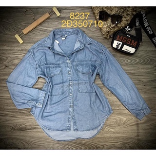 Áo sơ mi jeans nữ form dài nhiều màu