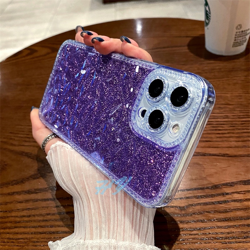 Ốp Điện Thoại Mềm Trong Suốt Lấp Lánh Chống Sốc Dành Cho iPhone 11 12 13 Pro Max X XR Xs Max