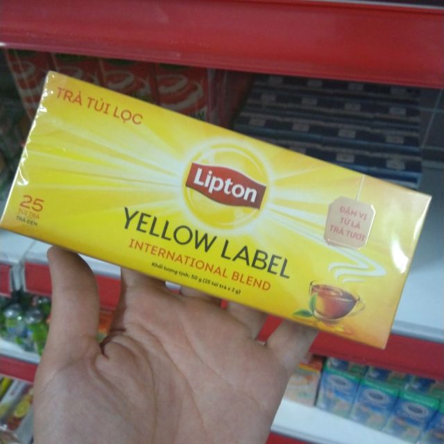 Trà túi lọc Lipton nhãn vàng