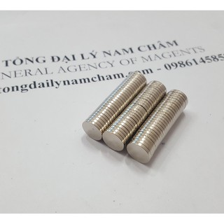 Nam châm viên trắng đất hiếm 10x1.5mm