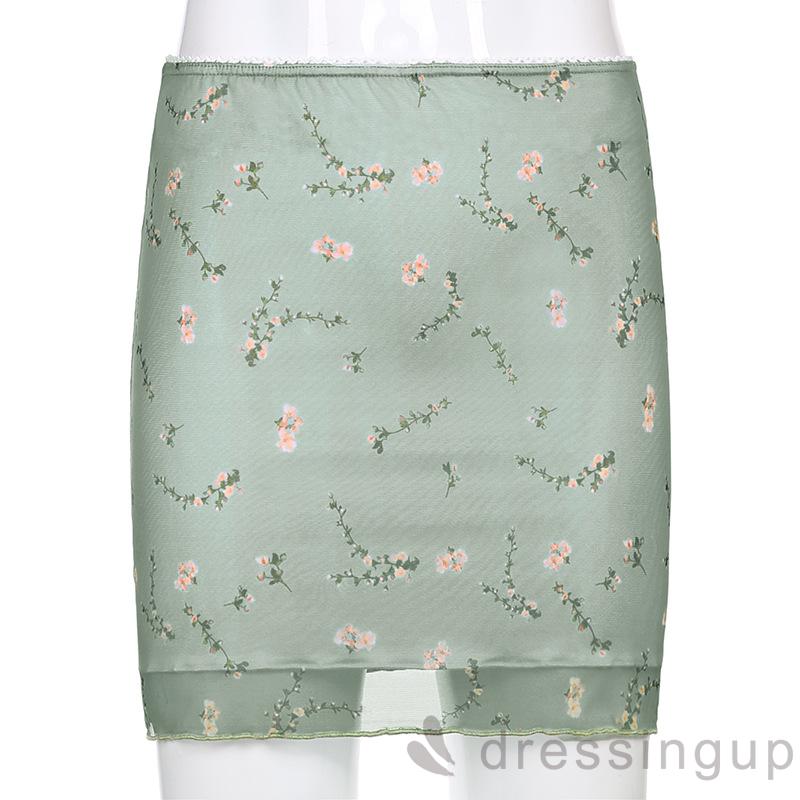Chân váy hoa dáng ôm thời trang cho nữ