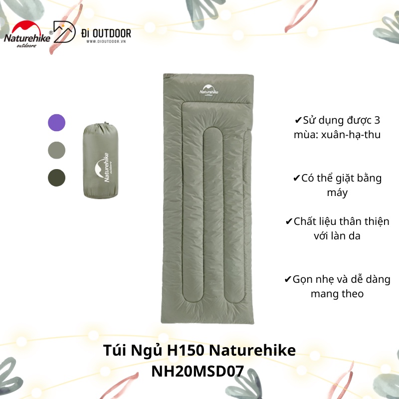 Túi Ngủ Naturehike H150 NH19S015-D Du Lịch Dã Ngoại